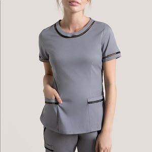 Jaanuu Ladder lace top in graphite